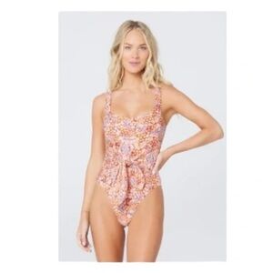 L*Space Lily of the Valley Balboa One Piece Swimsuit XS/S Anthropologie